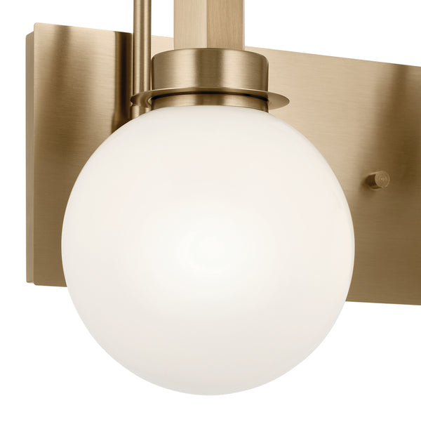 Rexie 14" Two Lights Vanity, Opal Glass / Champagne Bronze