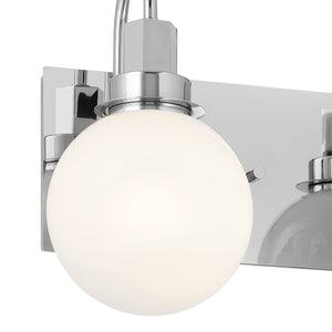 Rexie 23" Three Lights Vanity, Opal Glass / Chrome