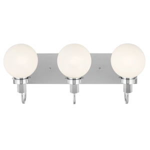 Rexie 23" Three Lights Vanity, Opal Glass / Chrome