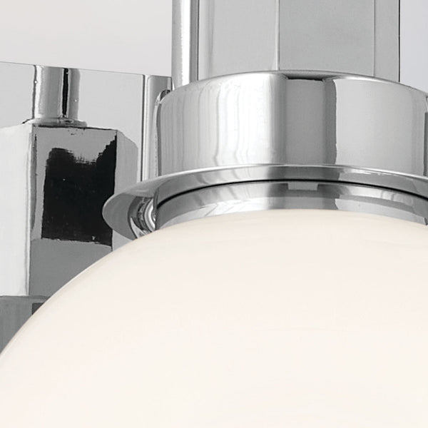 Rexie 23" Three Lights Vanity, Opal Glass / Chrome