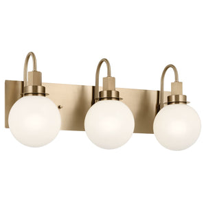 Rexie 23" Three Lights Vanity, Opal Glass / Champagne Bronze