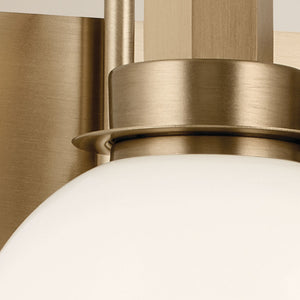 Rexie 23" Three Lights Vanity, Opal Glass / Champagne Bronze