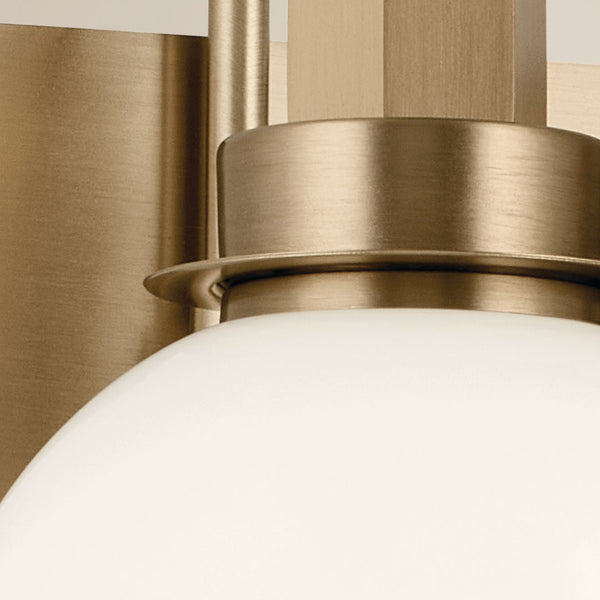 Rexie 23" Three Lights Vanity, Opal Glass / Champagne Bronze