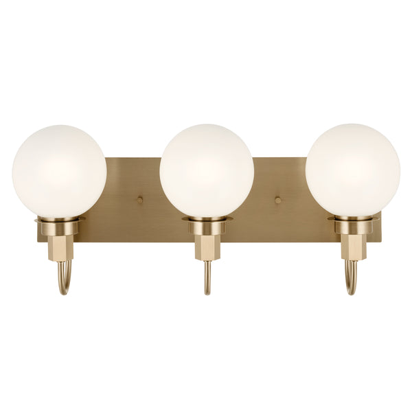 Rexie 23" Three Lights Vanity, Opal Glass / Champagne Bronze