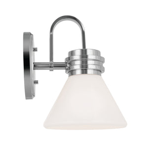 Merritt 7" One Light Wall Sconce, Opal Glass / Chrome