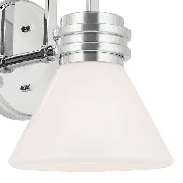 Merritt 7" One Light Wall Sconce, Opal Glass / Chrome