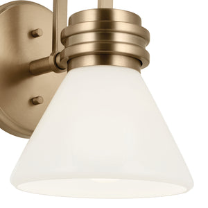 Merritt 7" One Light Wall Sconce, Opal Glass / Champagne Bronze