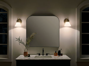 Merritt 7" One Light Wall Sconce, Opal Glass / Champagne Bronze