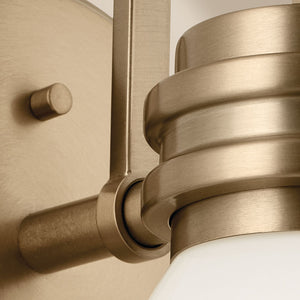 Merritt 7" One Light Wall Sconce, Opal Glass / Champagne Bronze