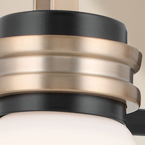 Merritt 19" Two Lights Vanity, Opal Glass / Black Champagne Bronze