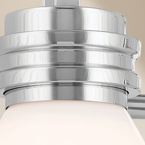 Merritt 19" Two Lights Vanity, Opal Glass / Chrome