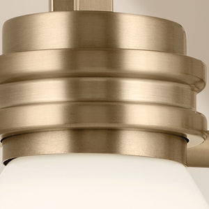 Merritt 19" Two Lights Vanity, Opal Glass / Champagne Bronze