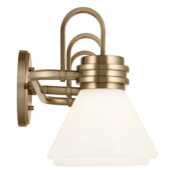 Merritt 26" Three Lights Vanity, Opal Glass / Champagne Bronze