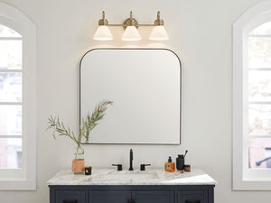 Merritt 26" Three Lights Vanity, Opal Glass / Champagne Bronze