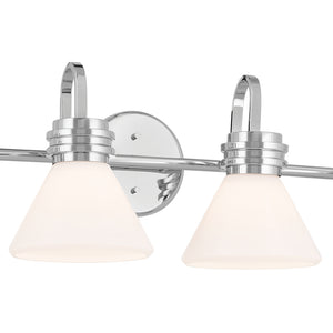Merritt 34" Four Lights Vanity, Opal Glass / Chrome