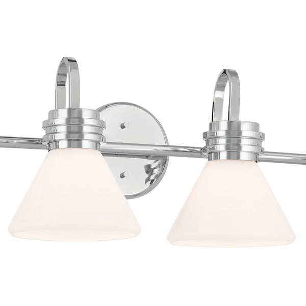 Merritt 34" Four Lights Vanity, Opal Glass / Chrome