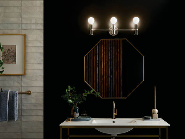 Sylar 24" Three Lights Vanity, Brushed Nickel