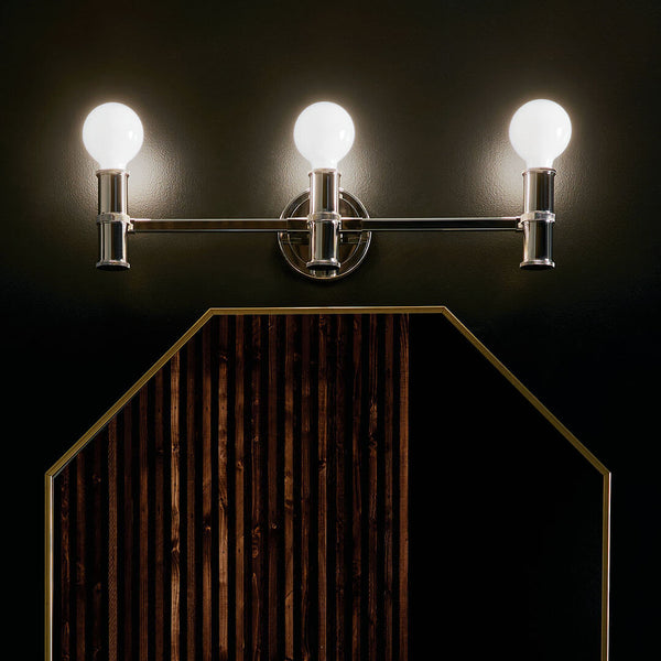 Sylar 24" Three Lights Vanity, Polished Nickel