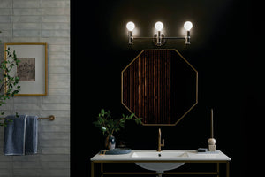 Sylar 24" Three Lights Vanity, Polished Nickel