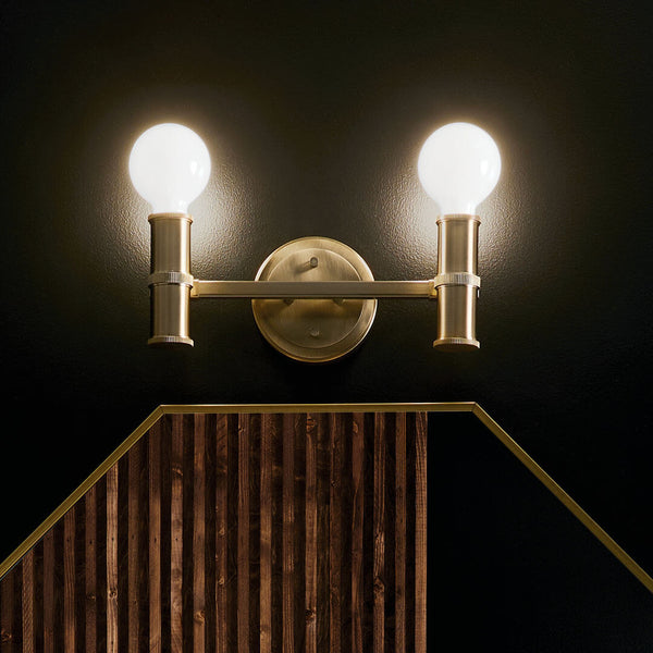 Sylar 13" Two Lights Vanity, Champagne Bronze