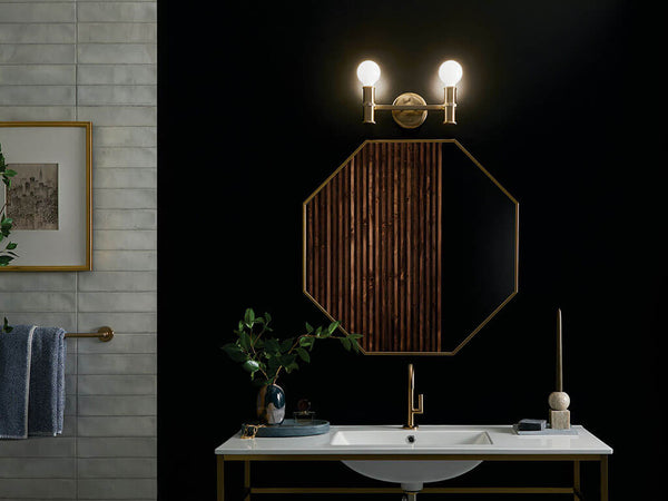 Sylar 13" Two Lights Vanity, Champagne Bronze