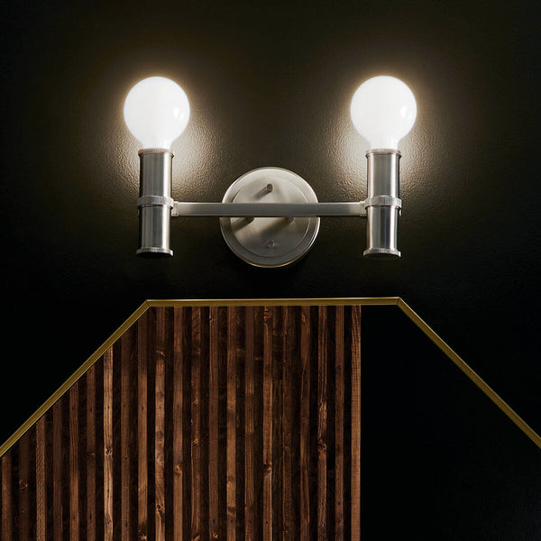 Sylar 13" Two Lights Vanity, Brushed Nickel