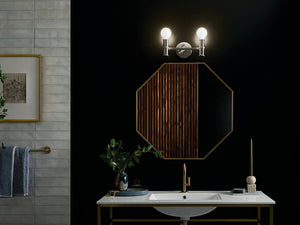 Sylar 13" Two Lights Vanity, Brushed Nickel