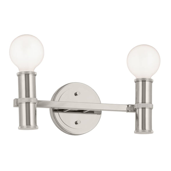 Sylar 13" Two Lights Vanity, Polished Nickel