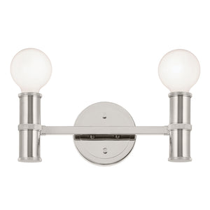 Sylar 13" Two Lights Vanity, Polished Nickel