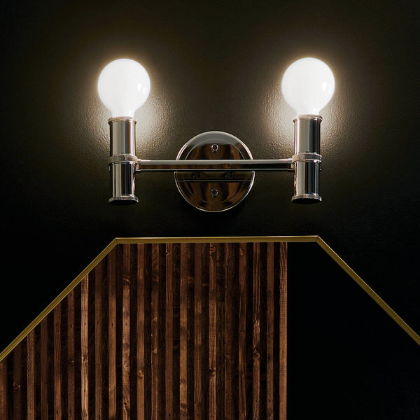 Sylar 13" Two Lights Vanity, Polished Nickel