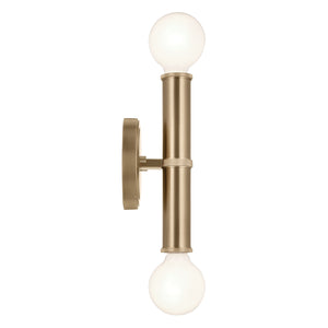 Sylar 5" Two Lights Wall Sconce, Champagne Bronze