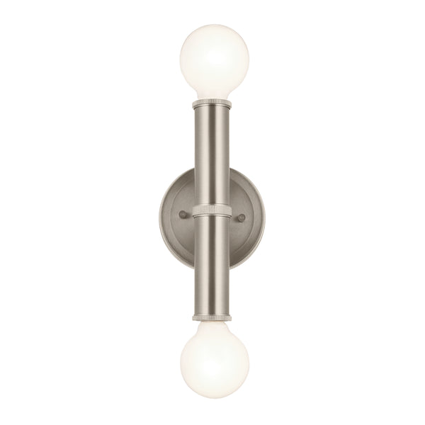 Sylar 5" Two Lights Wall Sconce, Brushed Nickel