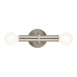 Sylar 5" Two Lights Wall Sconce, Brushed Nickel