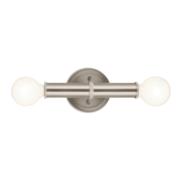 Sylar 5" Two Lights Wall Sconce, Brushed Nickel