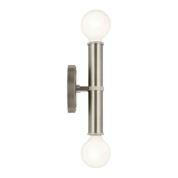 Sylar 5" Two Lights Wall Sconce, Brushed Nickel