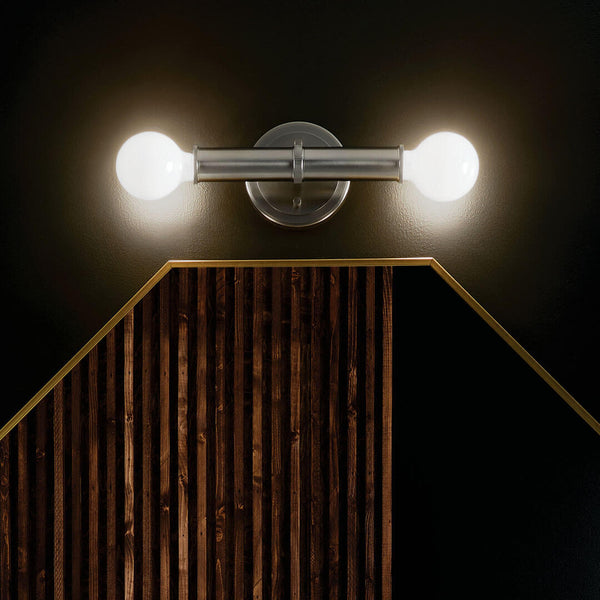 Sylar 5" Two Lights Wall Sconce, Brushed Nickel