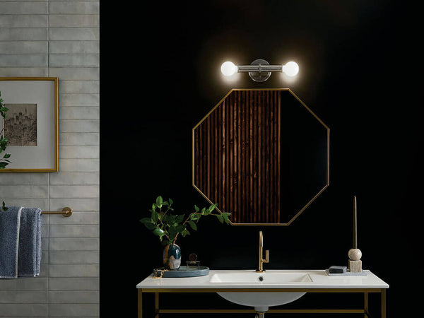 Sylar 5" Two Lights Wall Sconce, Brushed Nickel