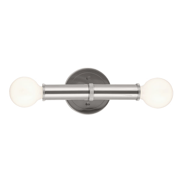 Sylar 5" Two Lights Wall Sconce, Polished Nickel