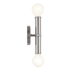 Sylar 5" Two Lights Wall Sconce, Polished Nickel