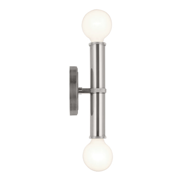 Sylar 5" Two Lights Wall Sconce, Polished Nickel