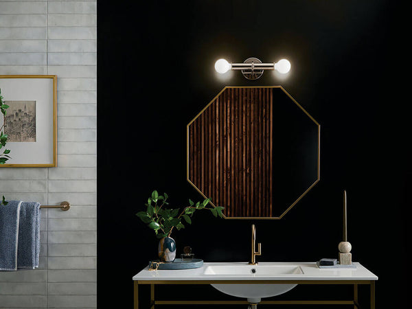 Sylar 5" Two Lights Wall Sconce, Polished Nickel