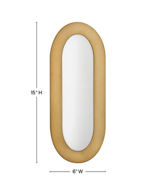 Marlin 6" Medium LED Vanity, Heritage Brass
