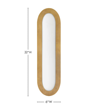 Marlin 6" Large LED Vanity, Heritage Brass