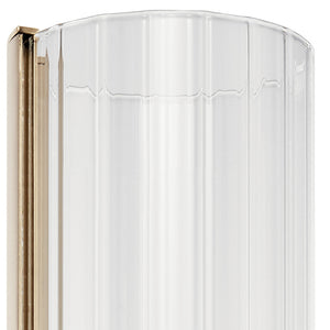 Corbin 5" One Light Wall Sconce, Clear Fluted Glass / Champagne Bronze