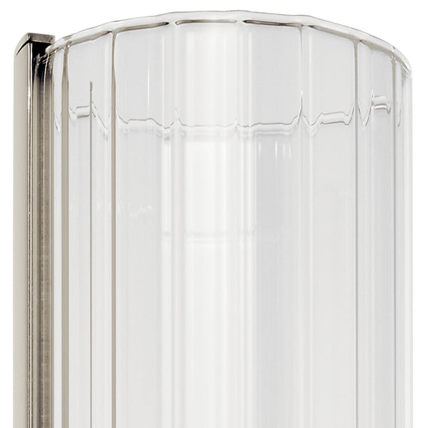 Corbin 5" One Light Wall Sconce, Clear Fluted Glass / Brushed Nickel