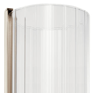 Corbin 5" One Light Wall Sconce, Clear Fluted Glass / Polished Nickel