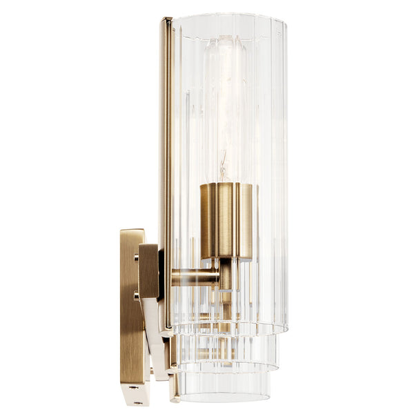 Corbin 23" Three Lights Vanity, Clear Fluted Glass / Champagne Bronze