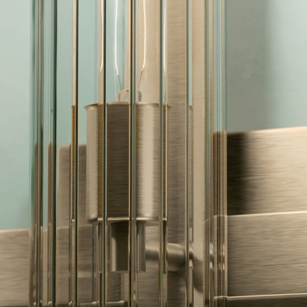 Corbin 23" Three Lights Vanity, Clear Fluted Glass / Champagne Bronze