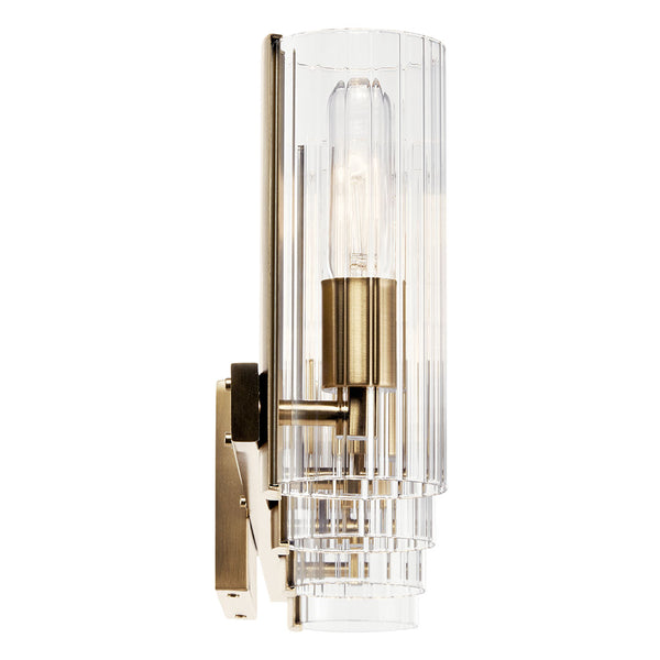 Corbin 32" Four Lights Vanity, Clear Fluted Glass / Champagne Bronze