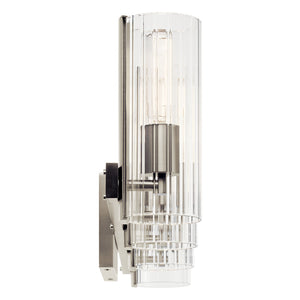 Corbin 32" Four Lights Vanity, Clear Fluted Glass / Brushed Nickel